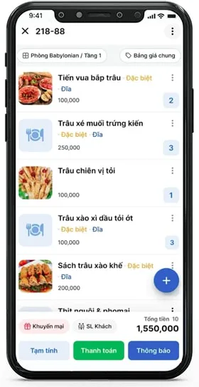 Ứng dụng KiotViet trên điện thoại